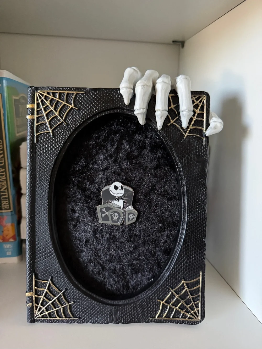 Halloween Skeleton Hand/ Book Decorative Frame Pin Board